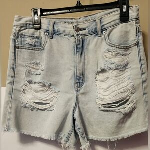Distressed American Eagle Denim Shorts Size 10